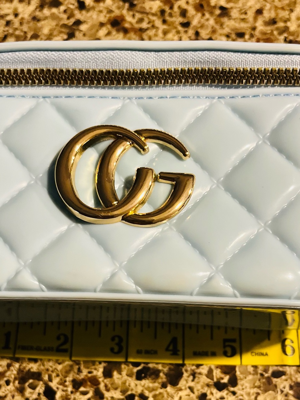 Jelly Light Blue Pearl-Handle Mini Top-Handle Bag - Picture 3 of 7